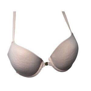 Gilligan & O'Malley Bra Womens 34A Pink Front Close Racerback T-Shirt Padded